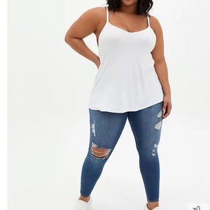 BNWT torrid size 2 white super soft swing cami
